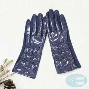 Smart Touch Glitter Puffer Gloves, Stocking Stuffer, Christmas Gift Idea